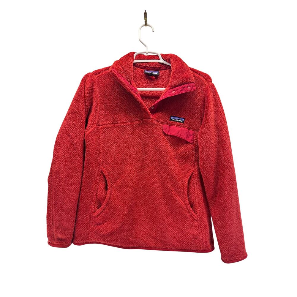 Patagonia Woman's Snap-T Pullover Red Small #25442 Gorpcore Hiking